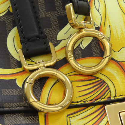 FENDI フェンディ フェンダーチェ ミニピーカブー ハンドバッグ カーフ レディース 中古