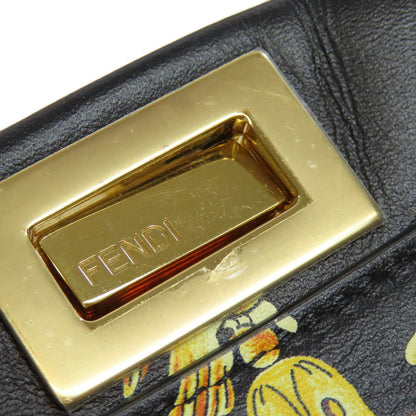 FENDI フェンディ フェンダーチェ ミニピーカブー ハンドバッグ カーフ レディース 中古