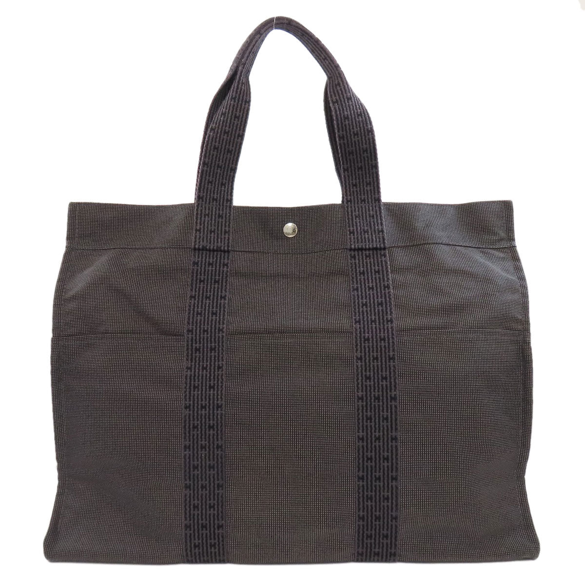 HERMES エルメス エールラインGM ハンドバッグ キャンバス レディース 中古