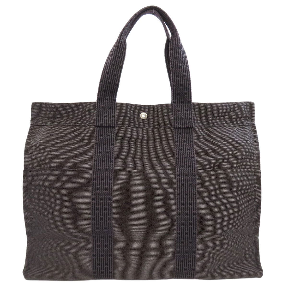 HERMES エルメス エールラインGM ハンドバッグ キャンバス レディース 中古
