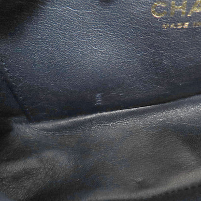 CHANEL シャネル チェーンショルダー チェック柄 ゴールド金具 ショルダーバッグ レザー レディース 中古