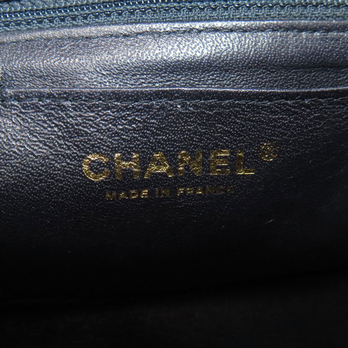 CHANEL シャネル チェーンショルダー チェック柄 ゴールド金具 ショルダーバッグ レザー レディース 中古