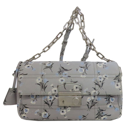 PRADA プラダ フラワーモチーフ ショルダーバッグ PVC レディース 中古