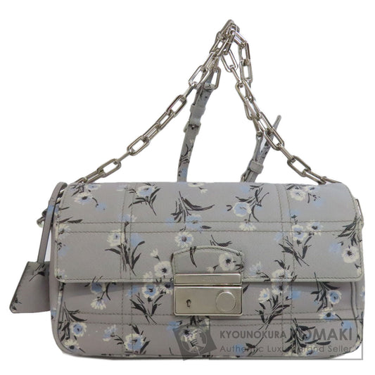 PRADA プラダ フラワーモチーフ ショルダーバッグ PVC レディース 中古