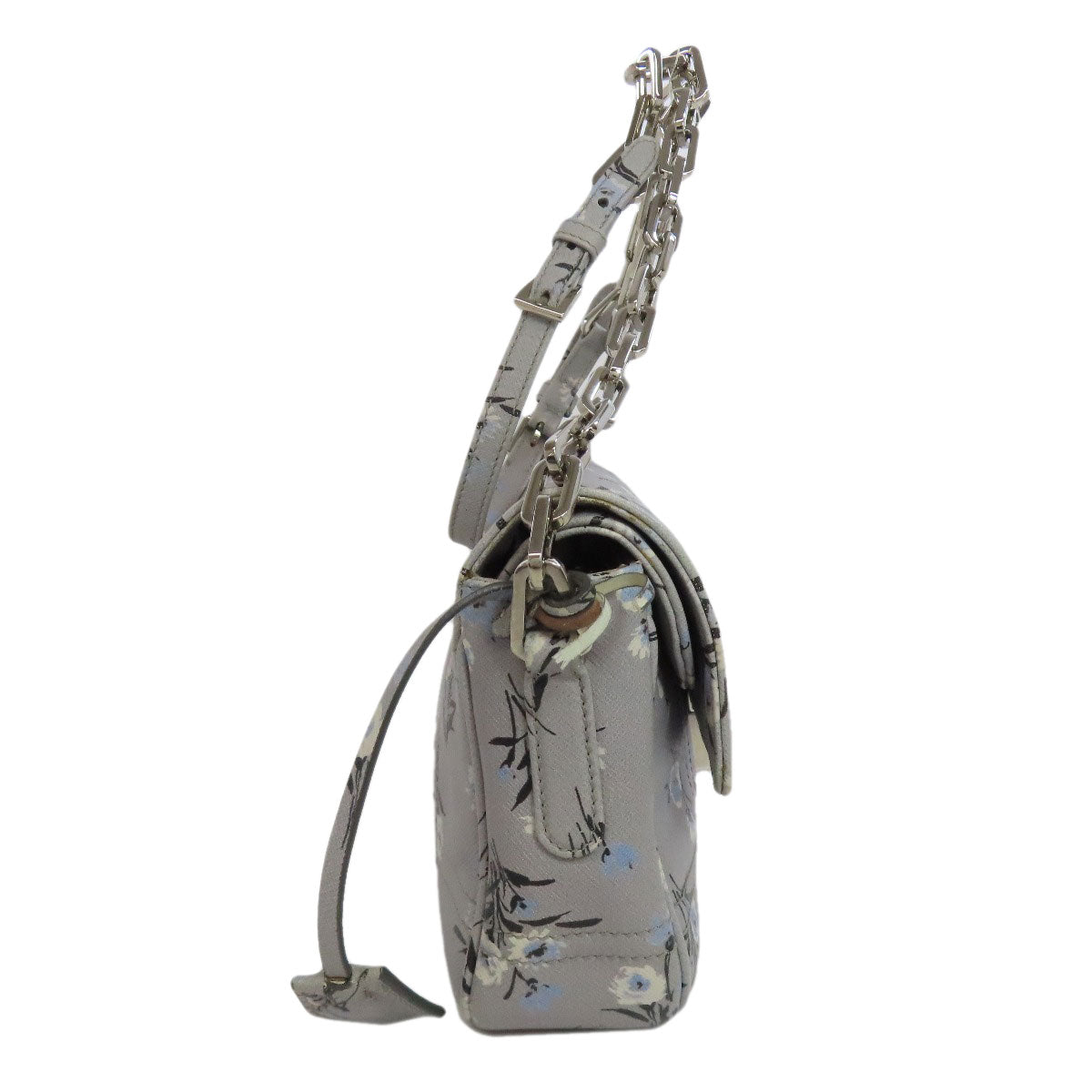 PRADA プラダ フラワーモチーフ ショルダーバッグ PVC レディース 中古