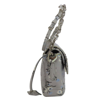 PRADA プラダ フラワーモチーフ ショルダーバッグ PVC レディース 中古