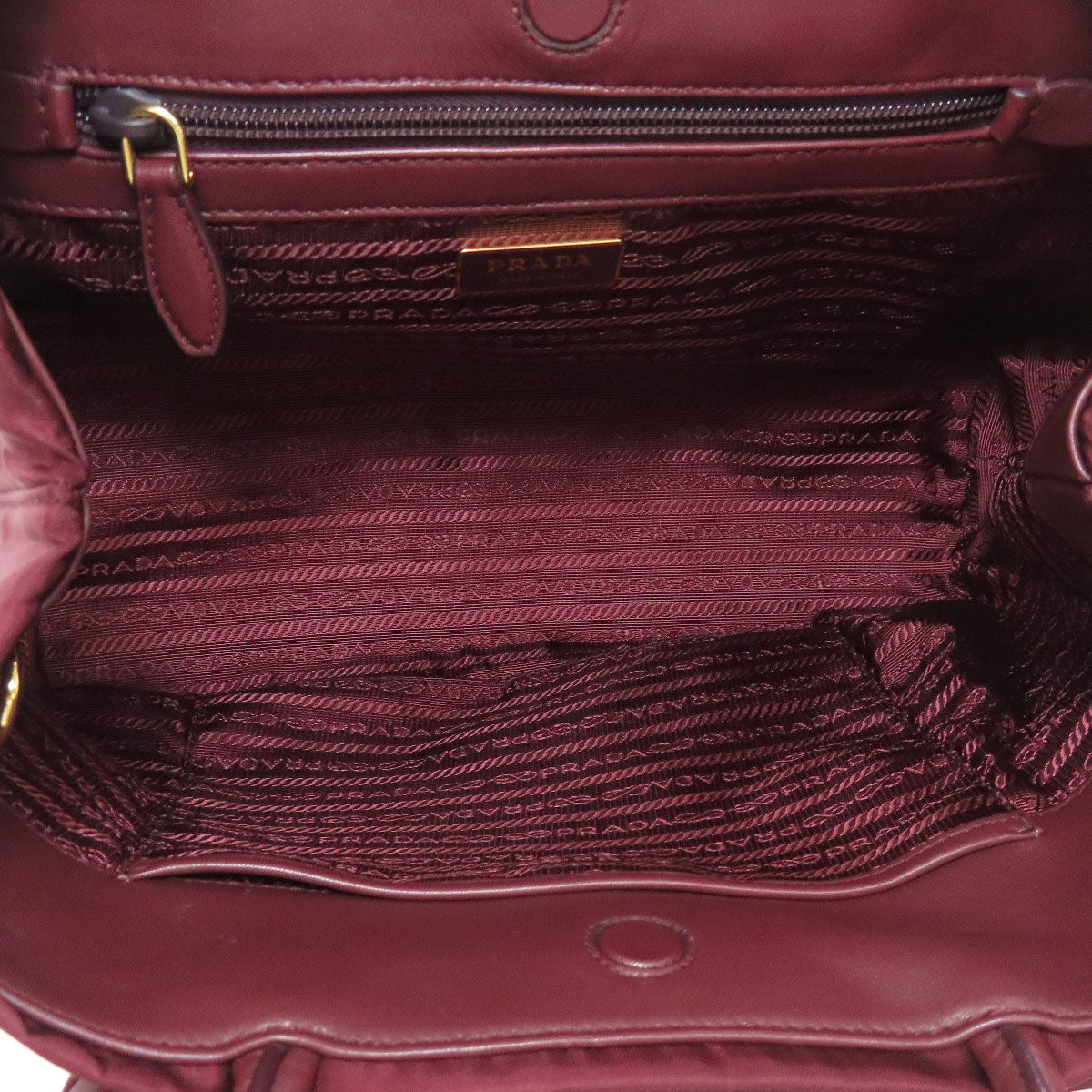 PRADA プラダ 1BG068 リボンモチーフ 2WAY ハンドバッグ ナイロン レディース 中古