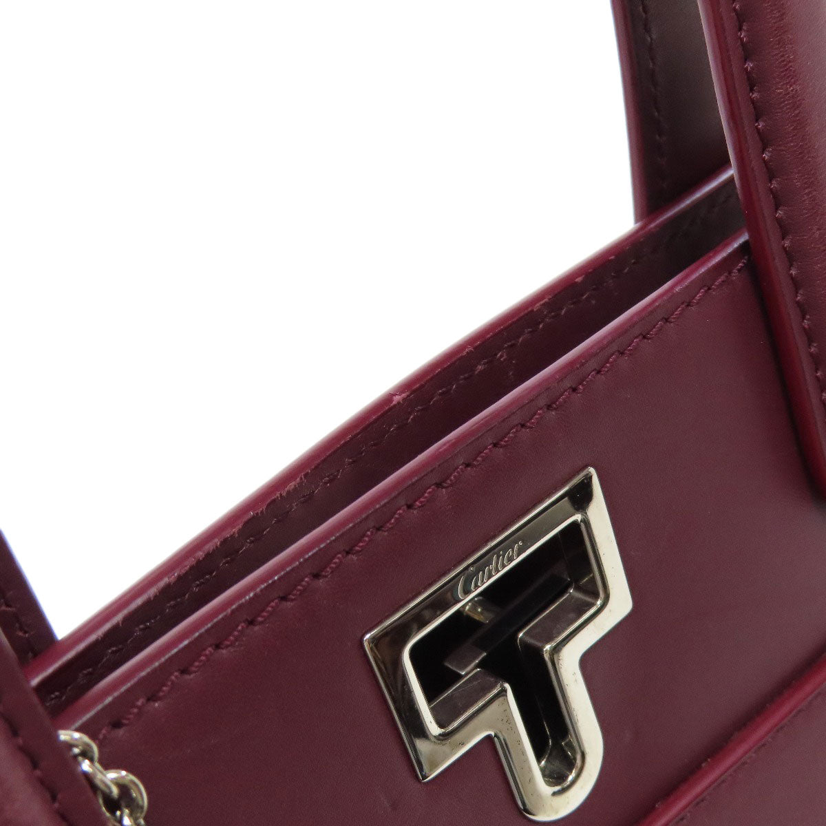 CARTIER カルティエ 2WAY ハンドバッグ レザー レディース 中古