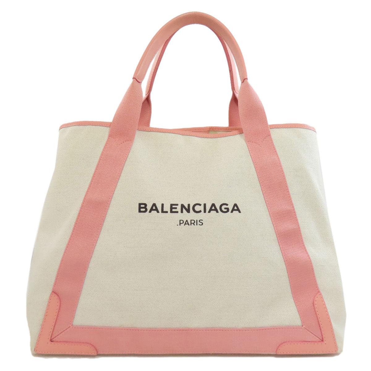 BALENCIAGA バレンシアガ 339936 ネイビーカバス M トートバッグ キャンバス レディース 中古