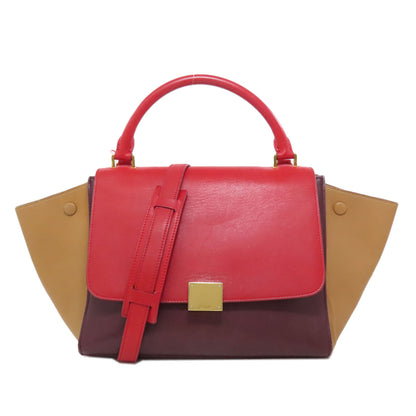 CELINE セリーヌ トラペーズ 2WAY ハンドバッグ レザー レディース 中古