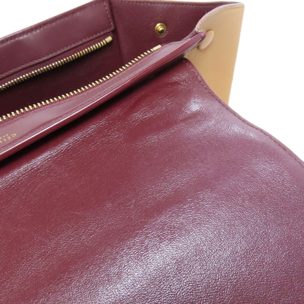 CELINE セリーヌ トラペーズ 2WAY ハンドバッグ レザー レディース 中古