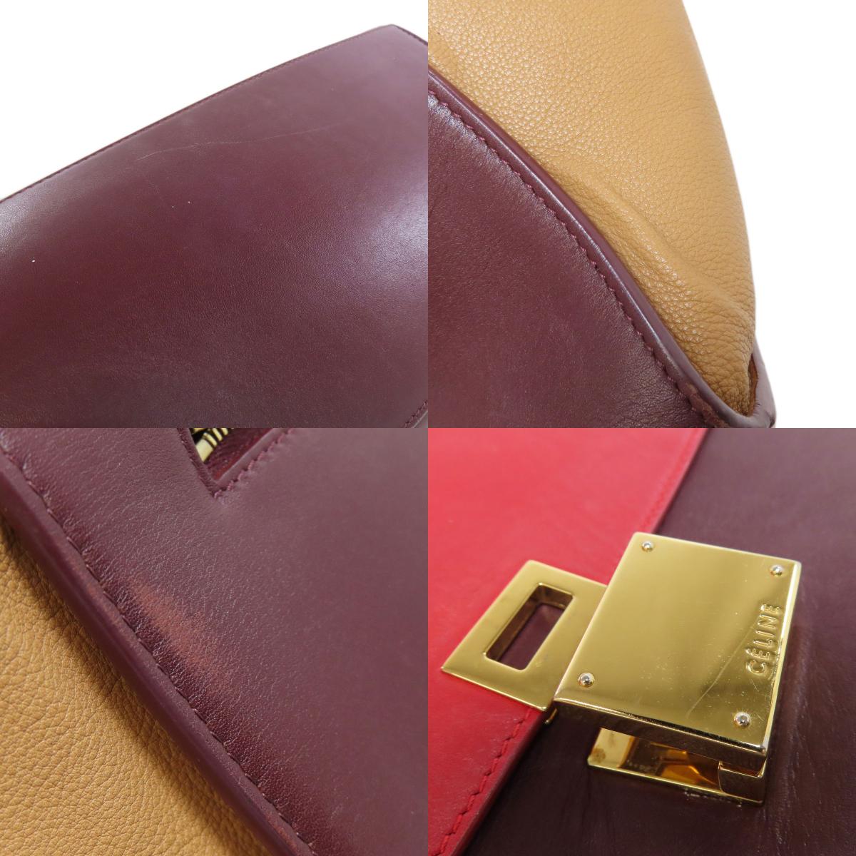 CELINE セリーヌ トラペーズ 2WAY ハンドバッグ レザー レディース 中古