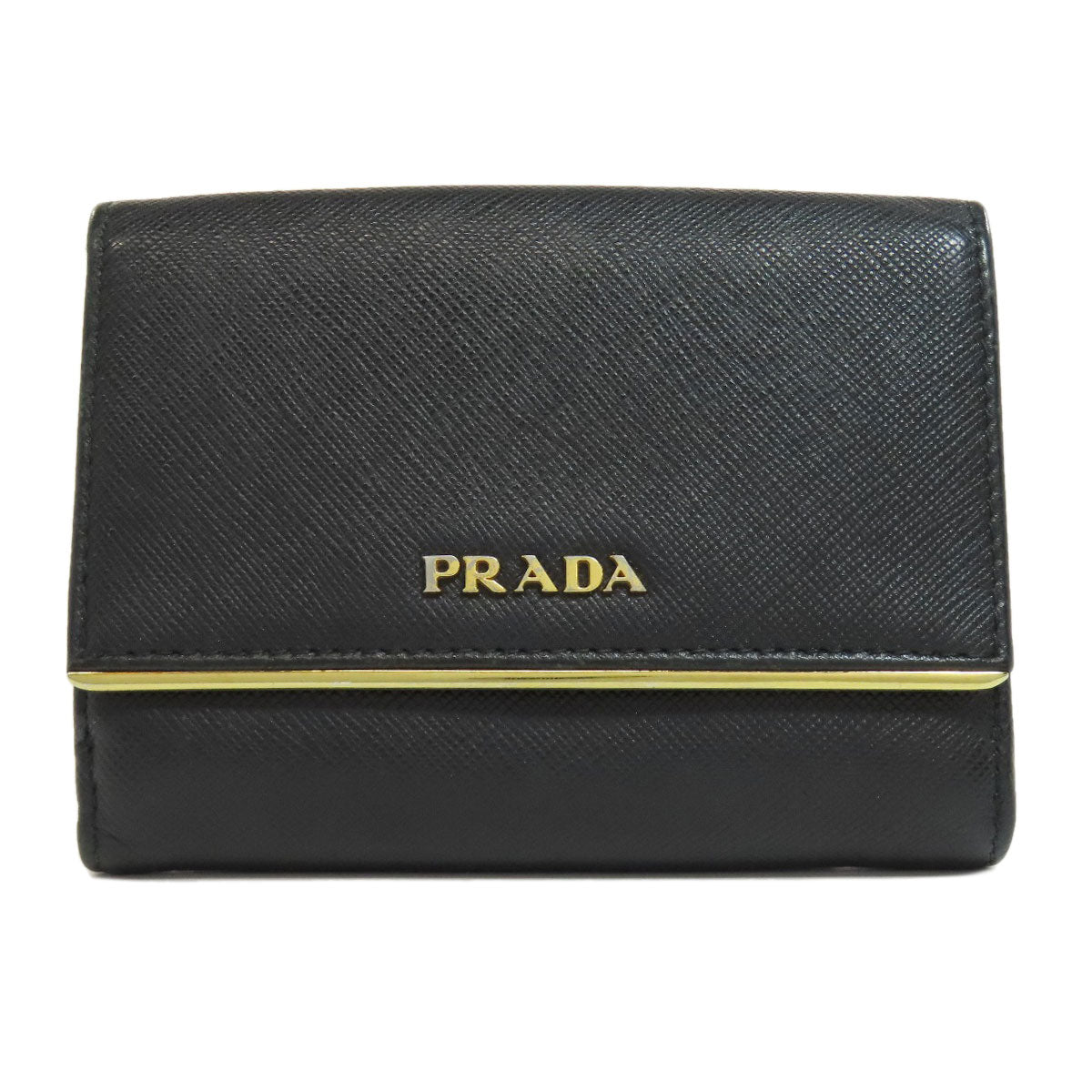 PRADA プラダ ロゴ 二つ折り財布（小銭入れあり） サフィアーノ レディース 中古