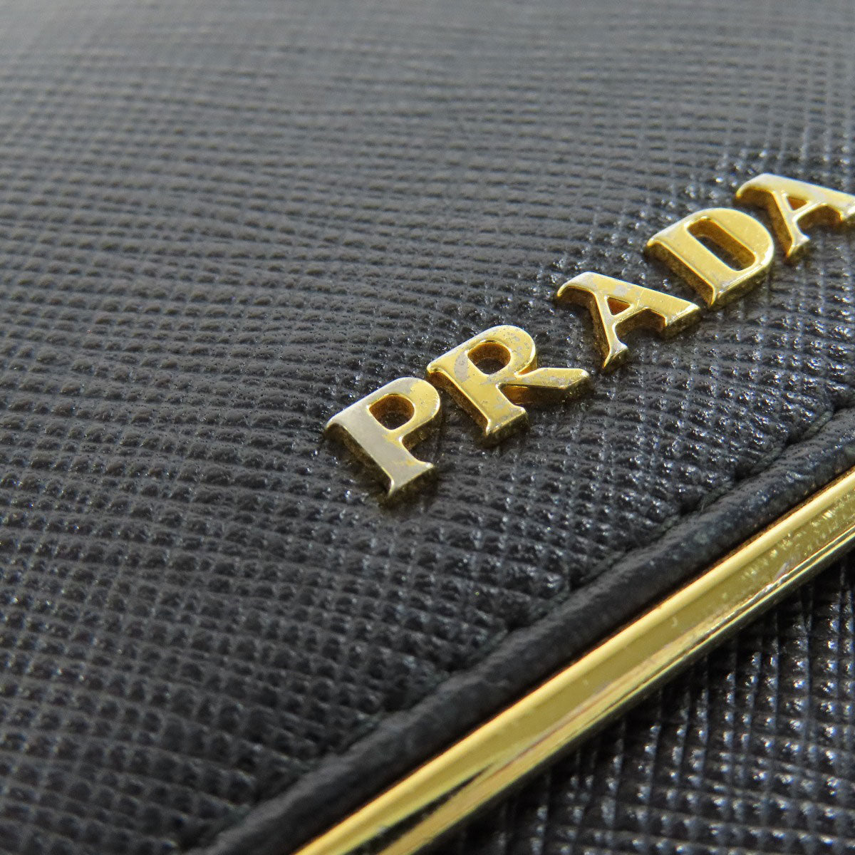 PRADA プラダ ロゴ 二つ折り財布（小銭入れあり） サフィアーノ レディース 中古