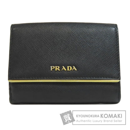 PRADA プラダ ロゴ 二つ折り財布（小銭入れあり） サフィアーノ レディース 中古