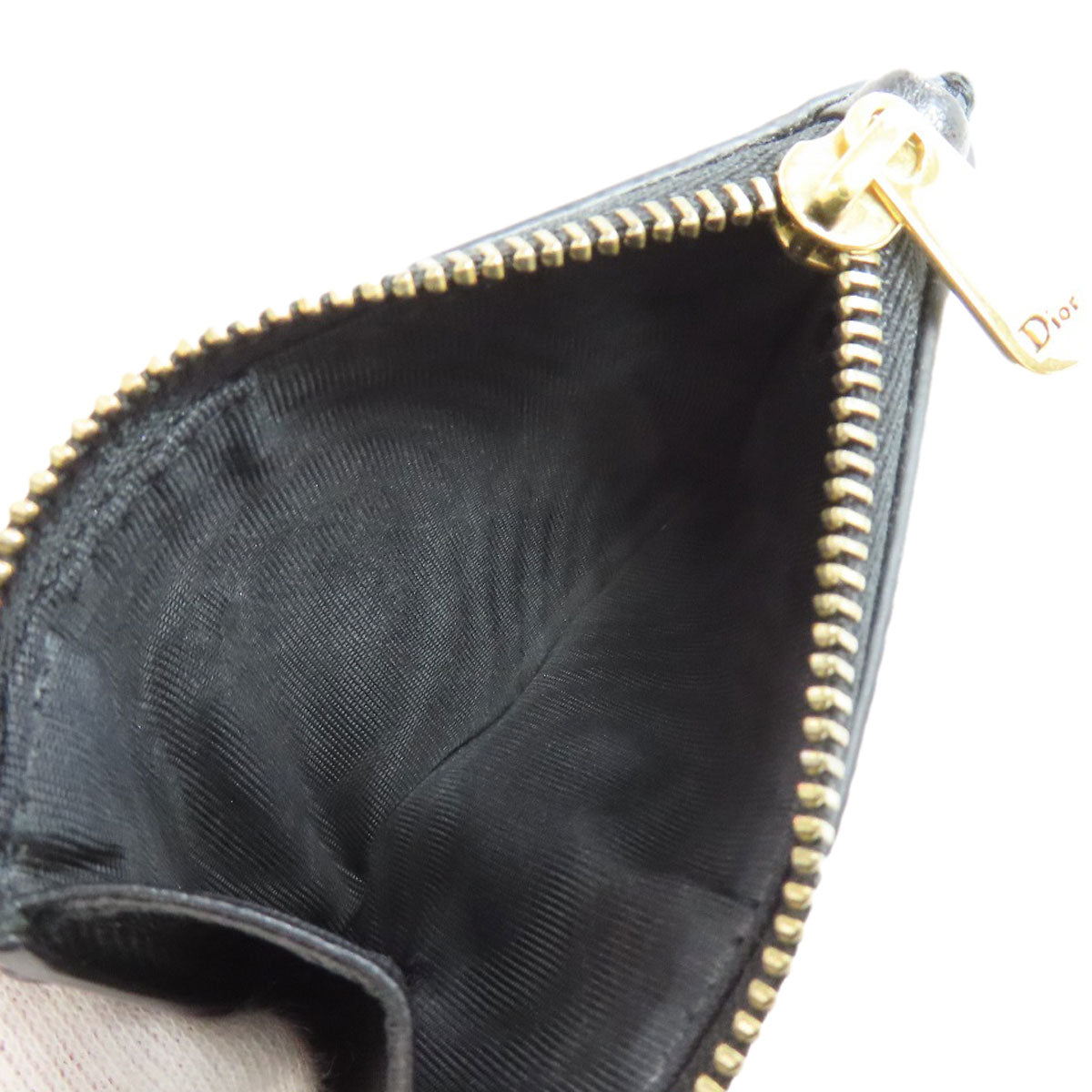 CHRISTIAN DIOR クリスチャンディオール サドル ロータス ウォレット 二つ折り財布（小銭入れあり） カーフ レディース 中古