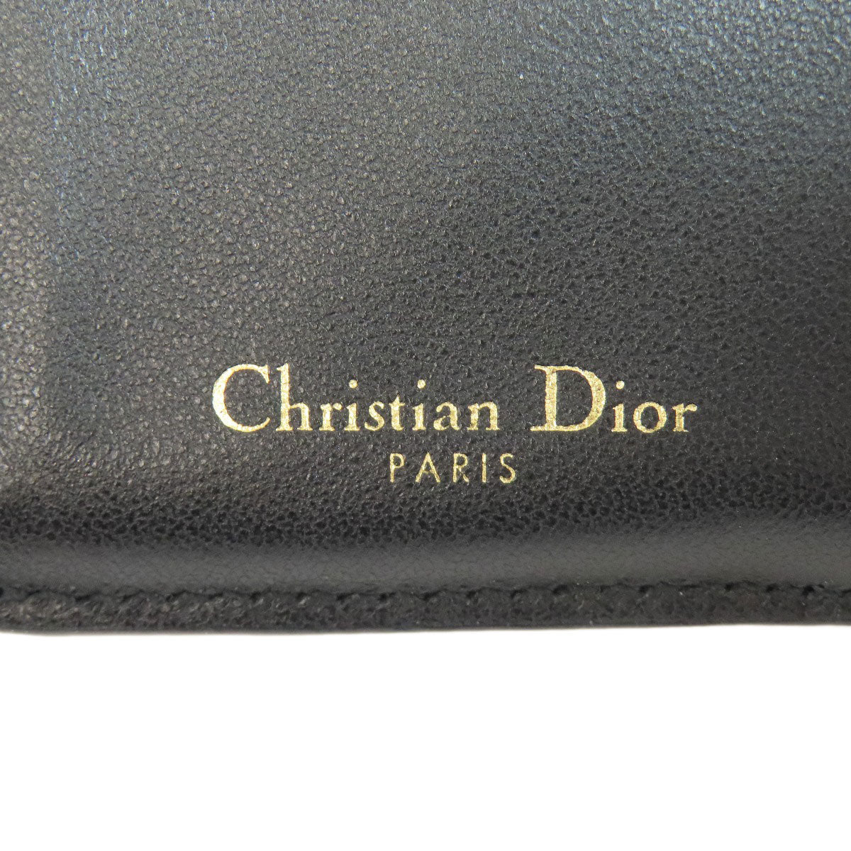 CHRISTIAN DIOR クリスチャンディオール サドル ロータス ウォレット 二つ折り財布（小銭入れあり） カーフ レディース 中古
