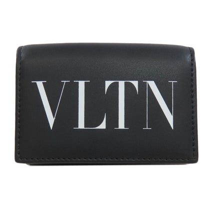 VALENTINO バレンティノ ロゴ 三つ折り財布 二つ折り財布（小銭入れあり） レザー レディース 中古