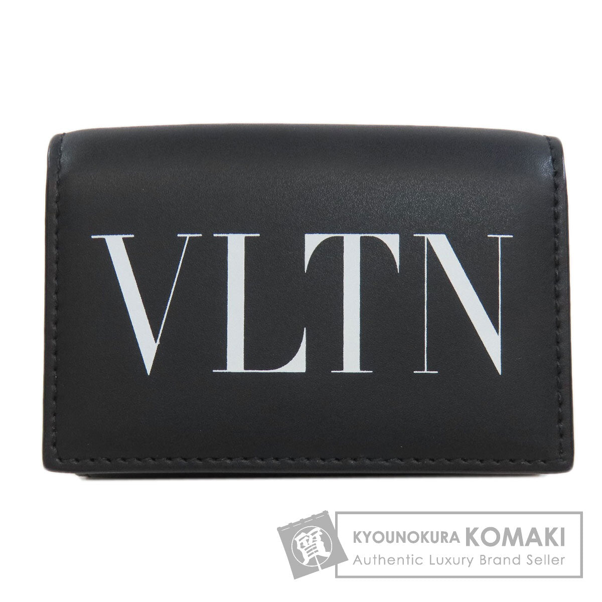 VALENTINO バレンティノ ロゴ 三つ折り財布 二つ折り財布（小銭入れあり） レザー レディース 中古