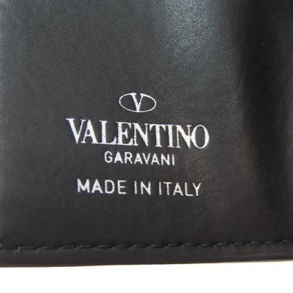 VALENTINO バレンティノ ロゴ 三つ折り財布 二つ折り財布（小銭入れあり） レザー レディース 中古