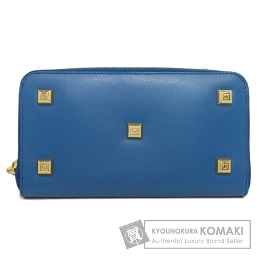Salvatore Ferragamo サルヴァトーレフェラガモ スタッズ 長財布（小銭入れあり） レザー レディース 中古