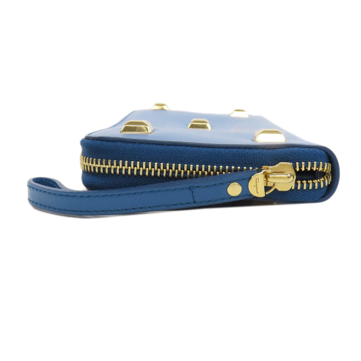 Salvatore Ferragamo サルヴァトーレフェラガモ スタッズ 長財布（小銭入れあり） レザー レディース 中古