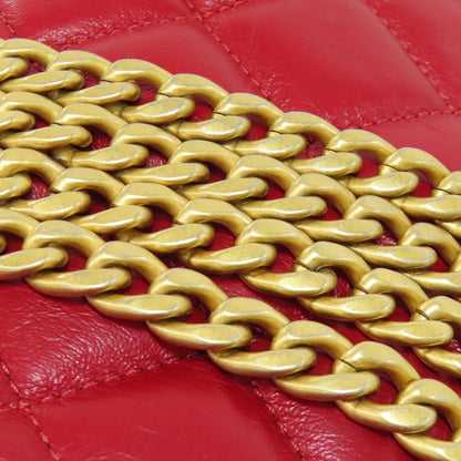 CHANEL シャネル チェーンショルダー マトラッセ ゴールド金具 ショルダーバッグ ラムスキン レディース 中古