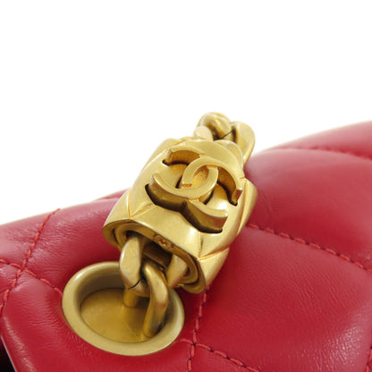 CHANEL シャネル チェーンショルダー マトラッセ ゴールド金具 ショルダーバッグ ラムスキン レディース 中古