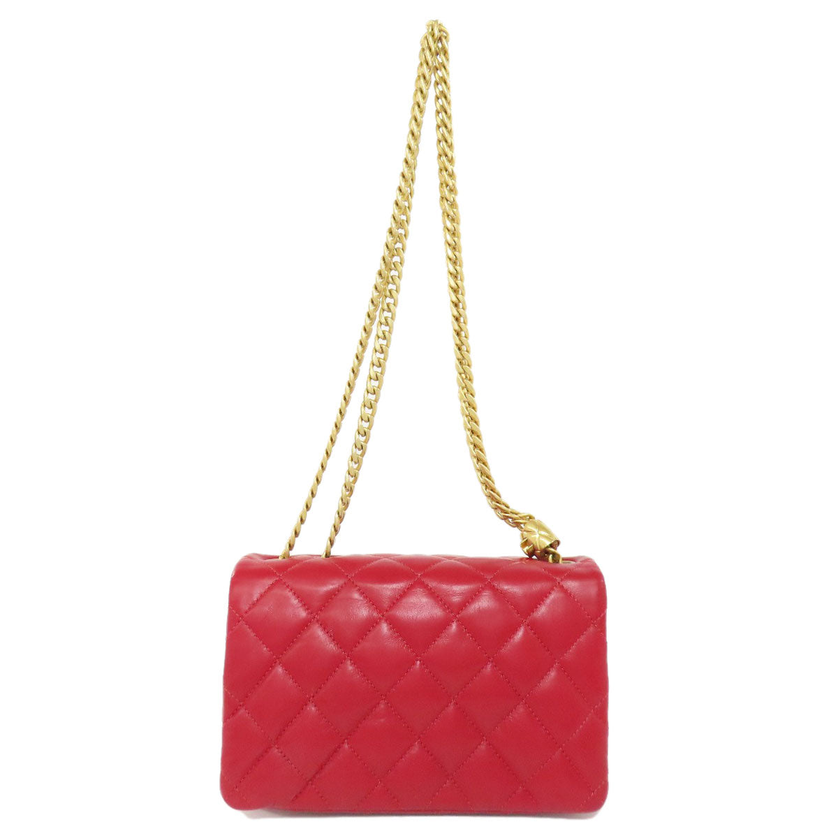 CHANEL シャネル チェーンショルダー マトラッセ ゴールド金具 ショルダーバッグ ラムスキン レディース 中古