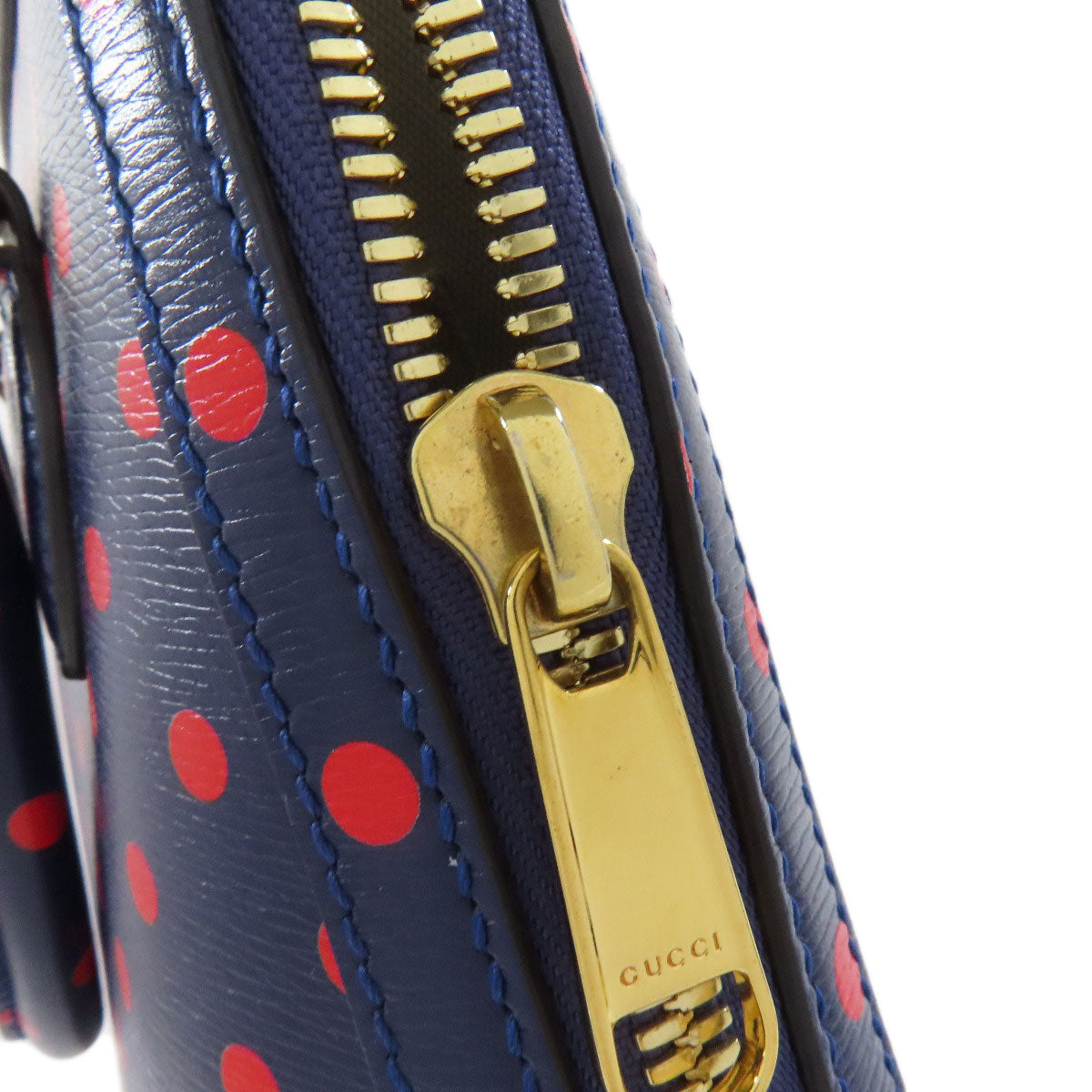 GUCCI グッチ 620850 ホースビット ドット柄 2WAY ハンドバッグ レザー レディース 中古