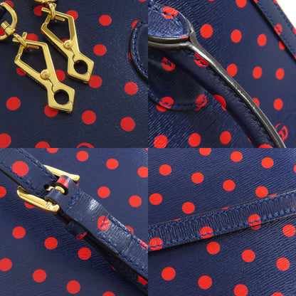 GUCCI グッチ 620850 ホースビット ドット柄 2WAY ハンドバッグ レザー レディース 中古