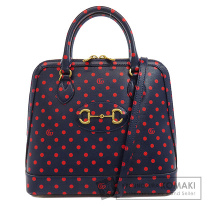 GUCCI グッチ 620850 ホースビット ドット柄 2WAY ハンドバッグ レザー レディース 中古