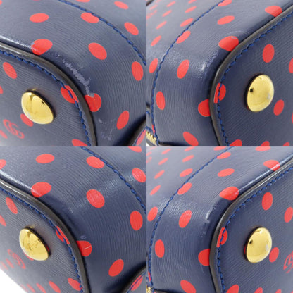 GUCCI グッチ 620850 ホースビット ドット柄 2WAY ハンドバッグ レザー レディース 中古
