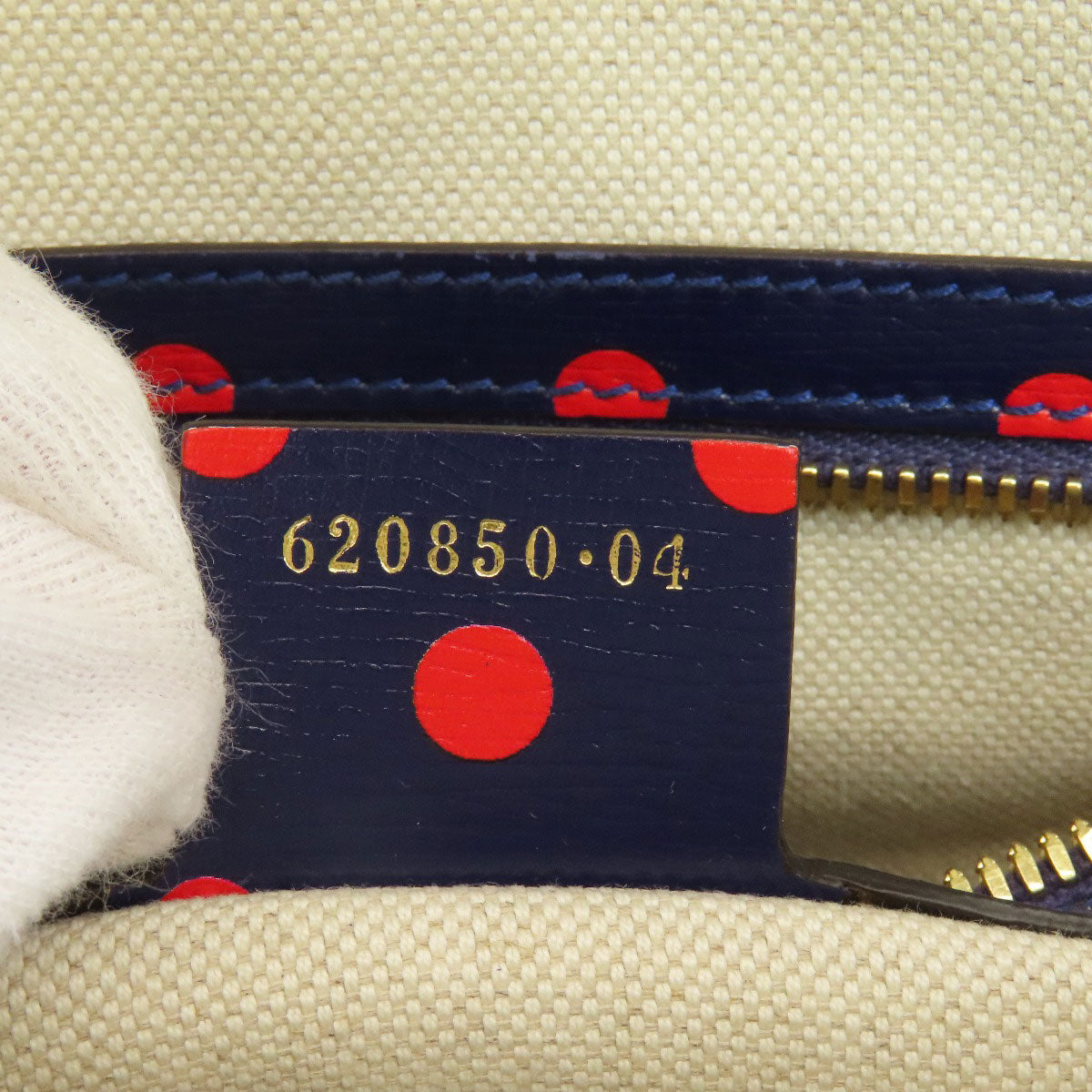 GUCCI グッチ 620850 ホースビット ドット柄 2WAY ハンドバッグ レザー レディース 中古