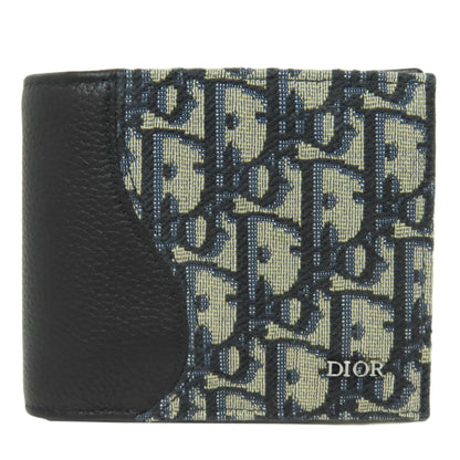 CHRISTIAN DIOR クリスチャンディオール トロッター柄 二つ折り財布（小銭入れあり） キャンバス レディース 中古