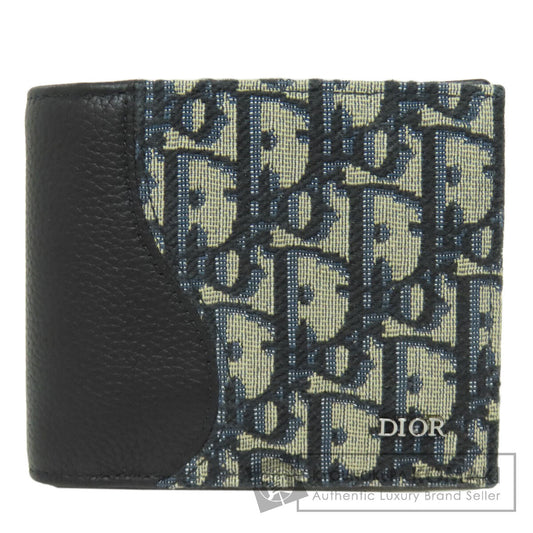 CHRISTIAN DIOR クリスチャンディオール トロッター柄 二つ折り財布（小銭入れあり） キャンバス レディース 中古