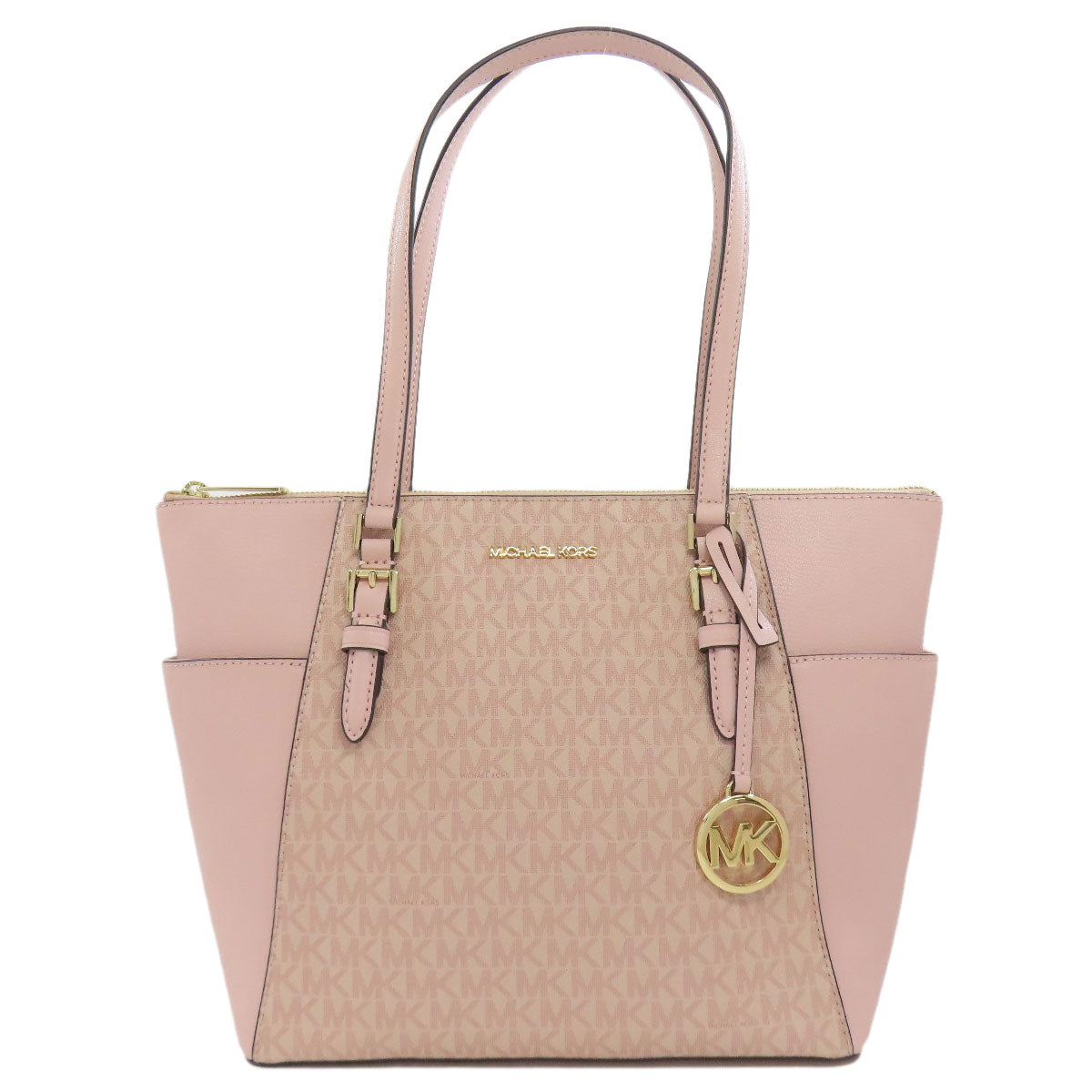 Michael Kors マイケルコース MKシグネチャー トートバッグ PVC レディース 中古