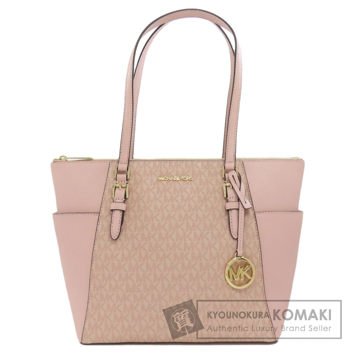 Michael Kors マイケルコース MKシグネチャー トートバッグ PVC レディース 中古