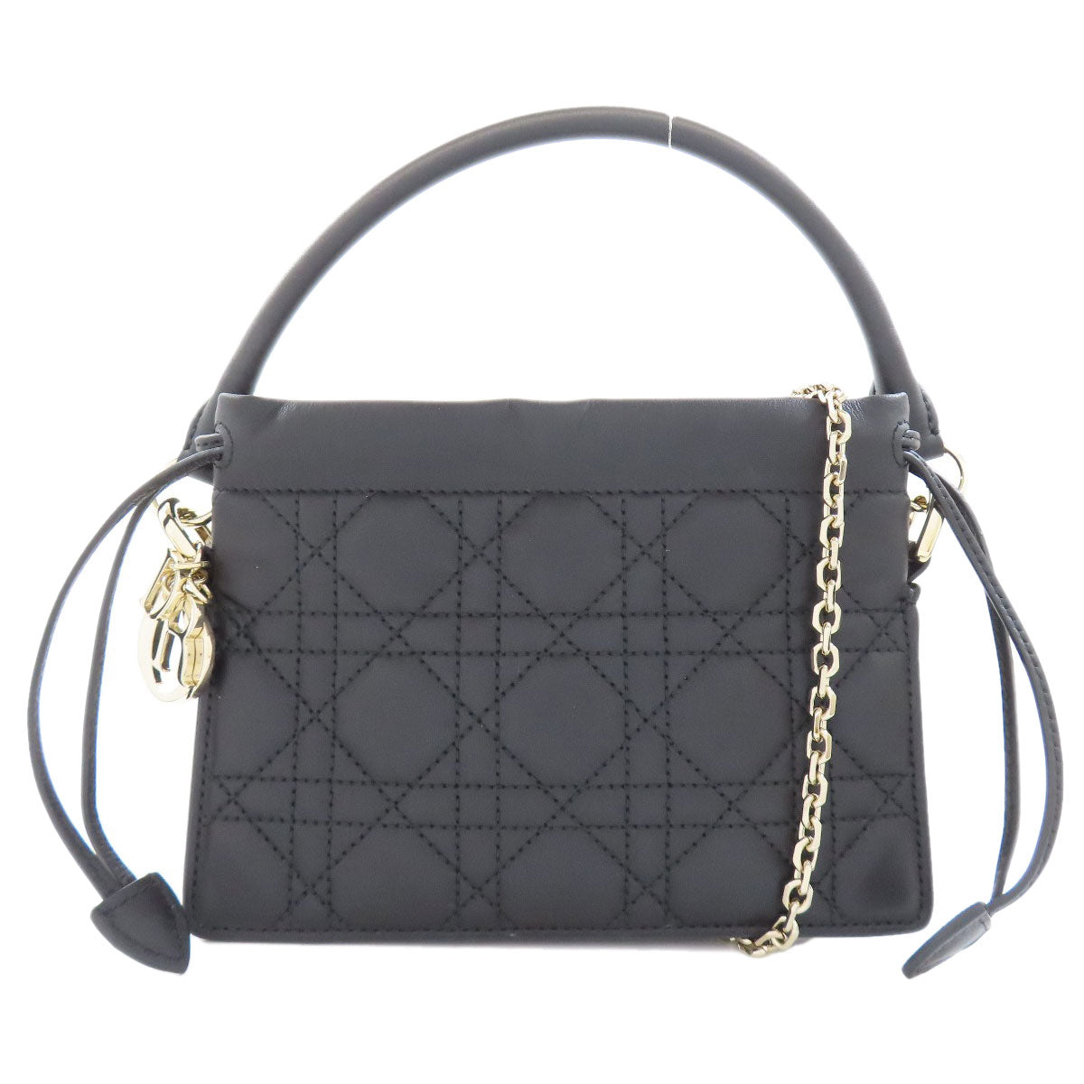 CHRISTIAN DIOR クリスチャンディオール レディディオール ミリー 2WAY ハンドバッグ カーフ レディース 中古