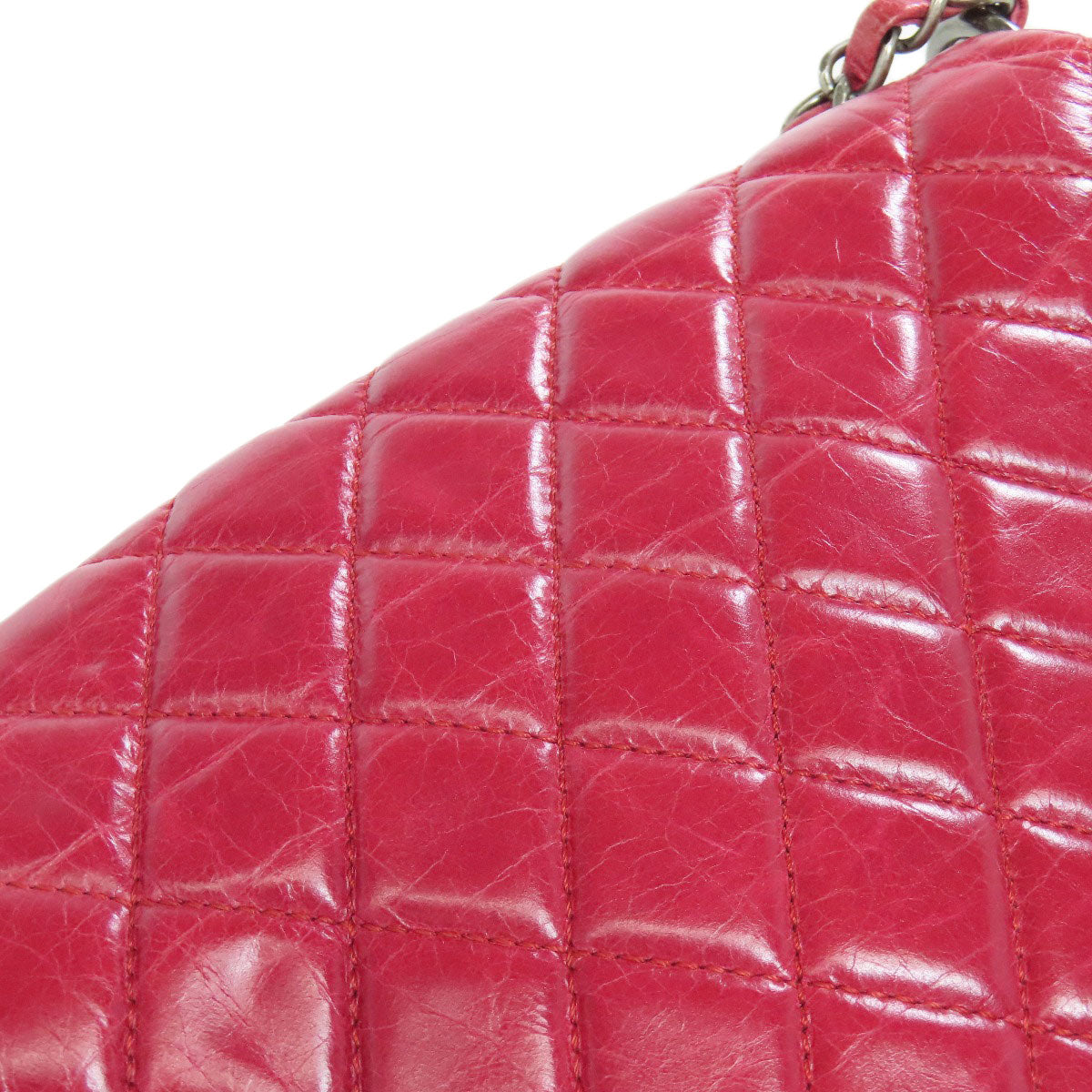 CHANEL シャネル チェーンショルダー ボーイシャネル シルバー金具 ショルダーバッグ カーフ レディース 中古