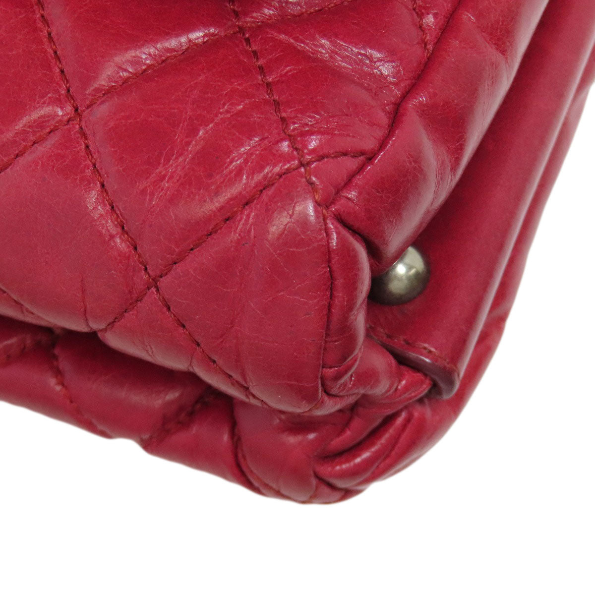 CHANEL シャネル チェーンショルダー ボーイシャネル シルバー金具 ショルダーバッグ カーフ レディース 中古