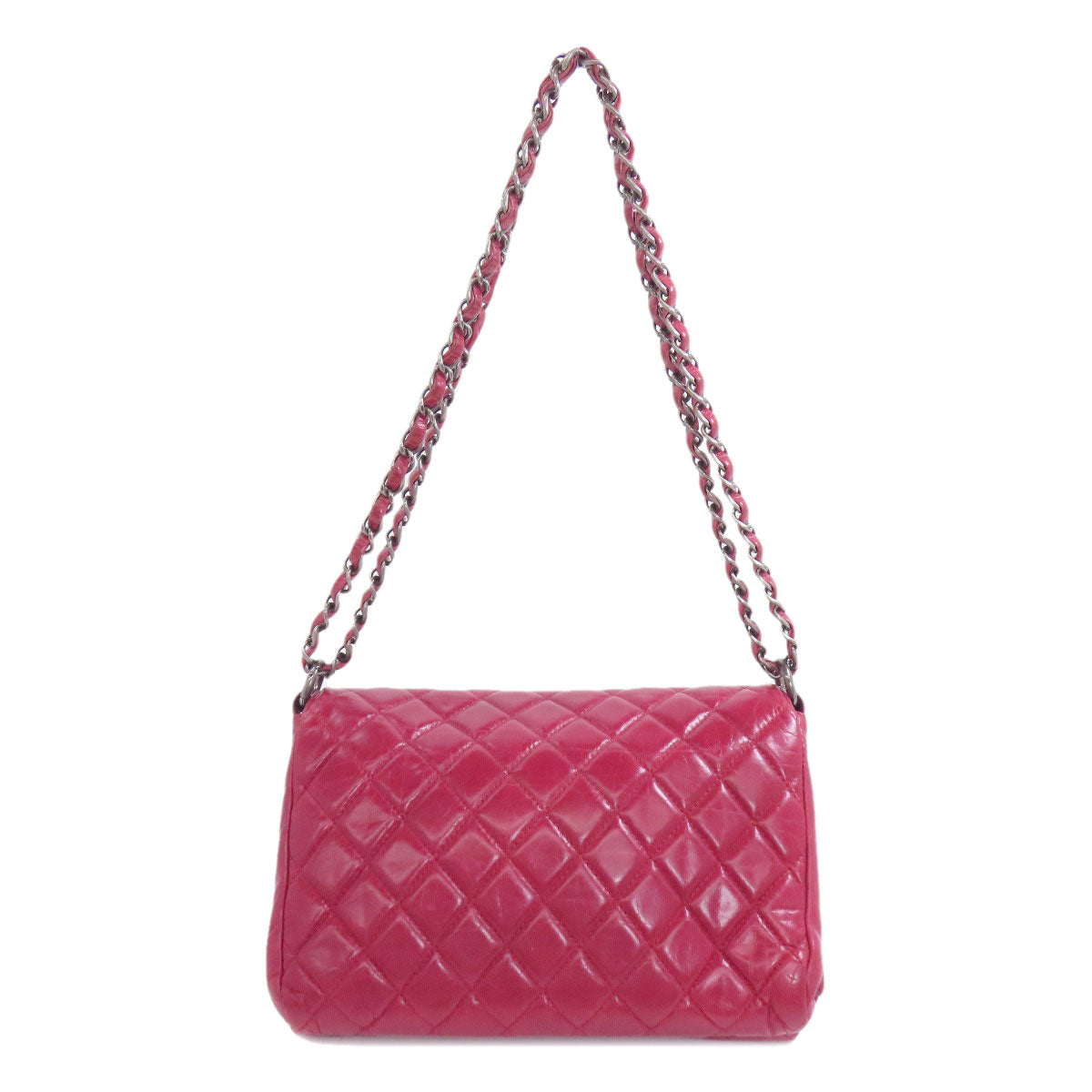 CHANEL シャネル チェーンショルダー ボーイシャネル シルバー金具 ショルダーバッグ カーフ レディース 中古
