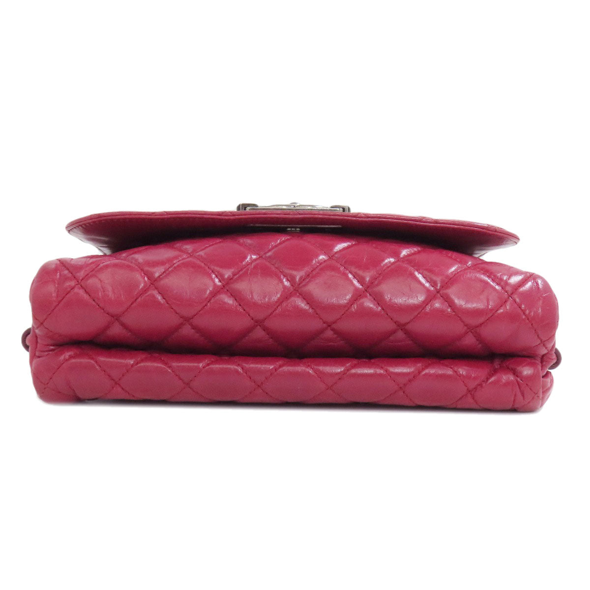 CHANEL シャネル チェーンショルダー ボーイシャネル シルバー金具 ショルダーバッグ カーフ レディース 中古