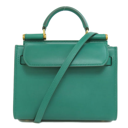 Dolce&Gabbana ドルチェアンドガッバーナ シシリー 62 2WAY ハンドバッグ レザー レディース 中古