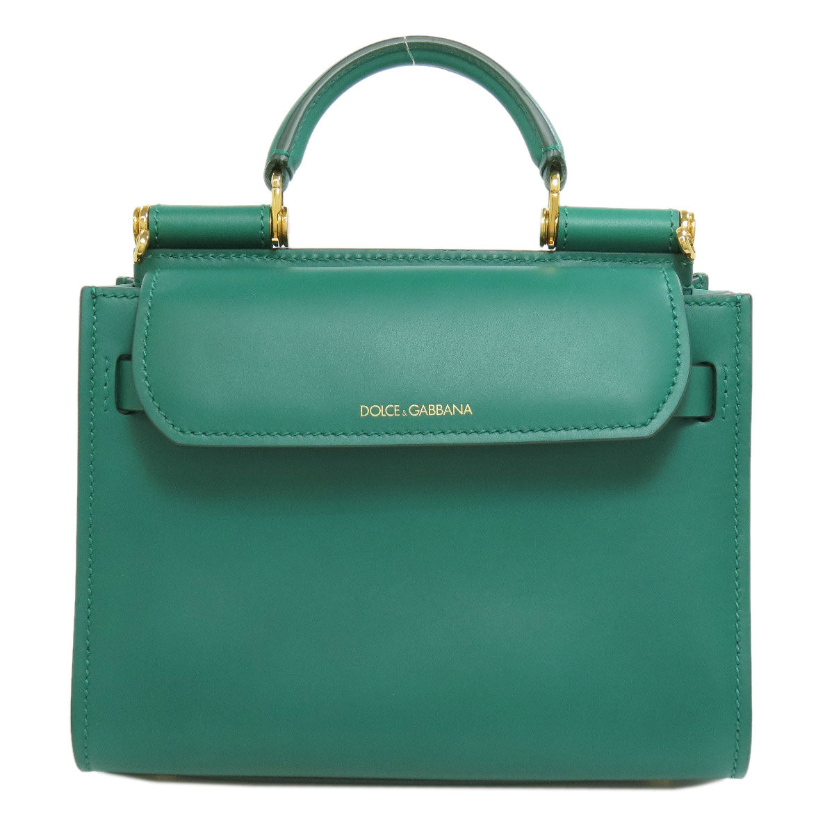 Dolce&Gabbana ドルチェアンドガッバーナ シシリー 62 2WAY ハンドバッグ レザー レディース 中古