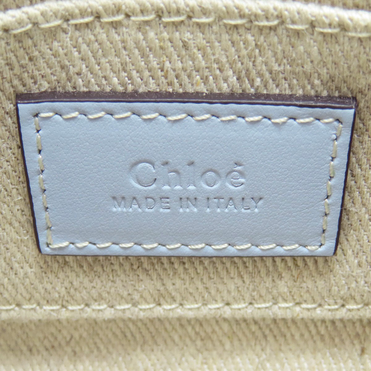 CHLOE クロエ ウッディ ナノ 2WAY ハンドバッグ キャンバス レディース 中古