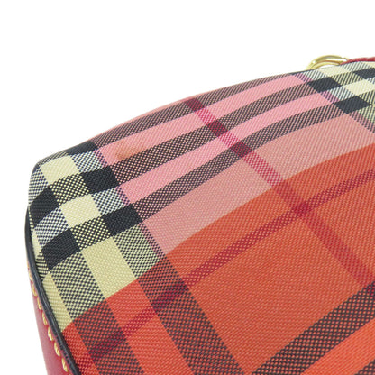 BURBERRY バーバリー チェック柄 ショルダーバッグ キャンバス レディース 中古