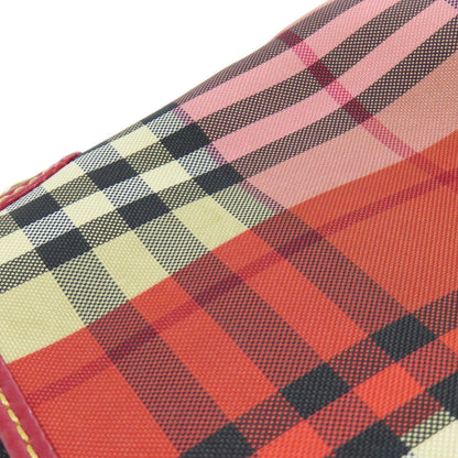 BURBERRY バーバリー チェック柄 ショルダーバッグ キャンバス レディース 中古
