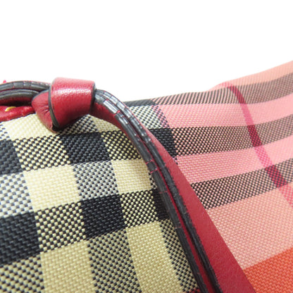 BURBERRY バーバリー チェック柄 ショルダーバッグ キャンバス レディース 中古