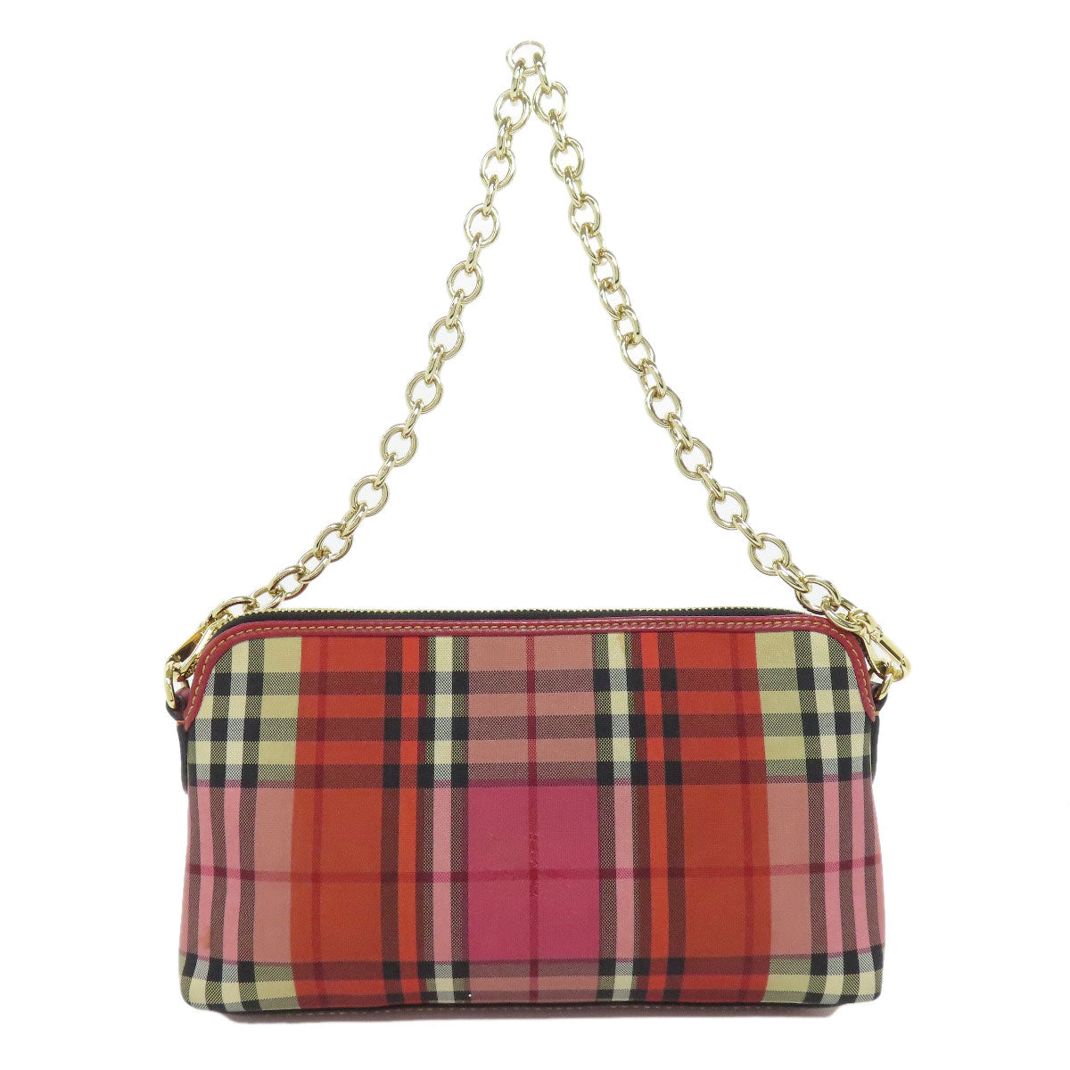 BURBERRY バーバリー チェック柄 ショルダーバッグ キャンバス レディース 中古